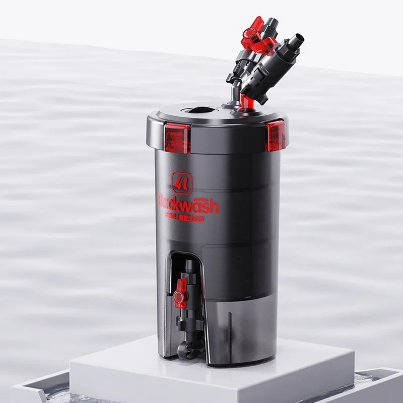 External Pre-Filter Canister for Aquarium - Inline Mechanical Barrel for Fish Turtle Tank, Fresh & Saltwater