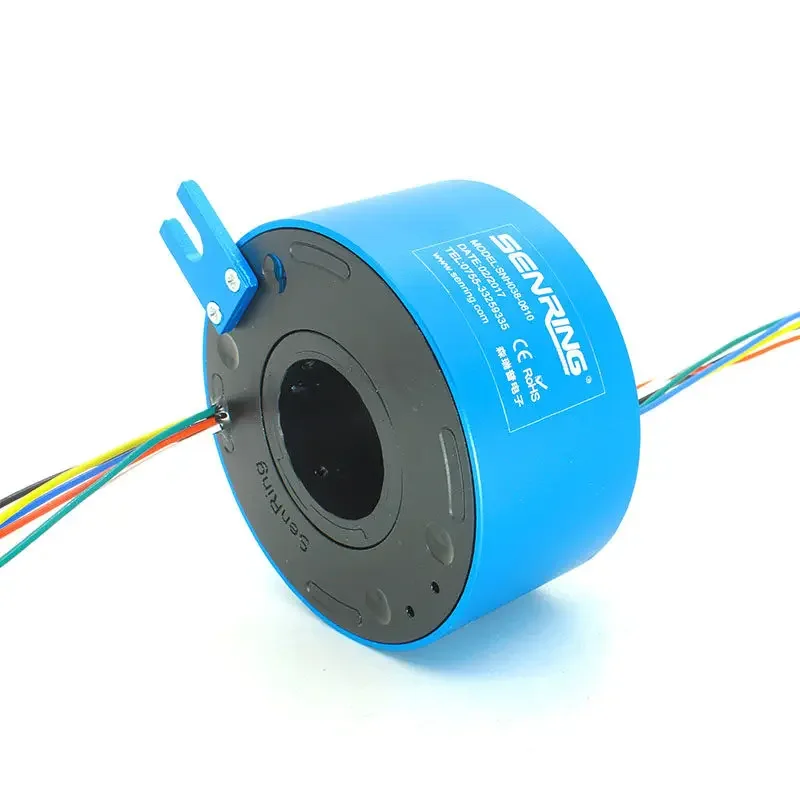 Hollow electric slip ring 360 degree rotating guide, aperture 35mm outer diameter 86mm 6 channels 20A
