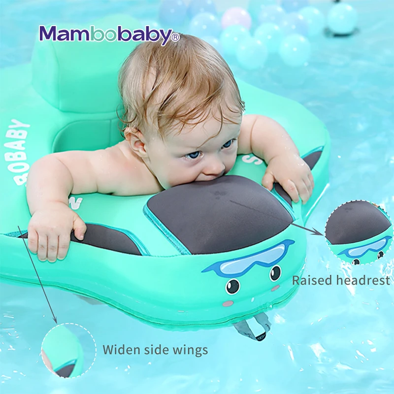 Mambobaby-Flotteur avec siège pour bébé, grand anneau de natation pour bébé, accessoires de piscine sans gonflage, jouets de jeu de piscine, 6-18-24 mois