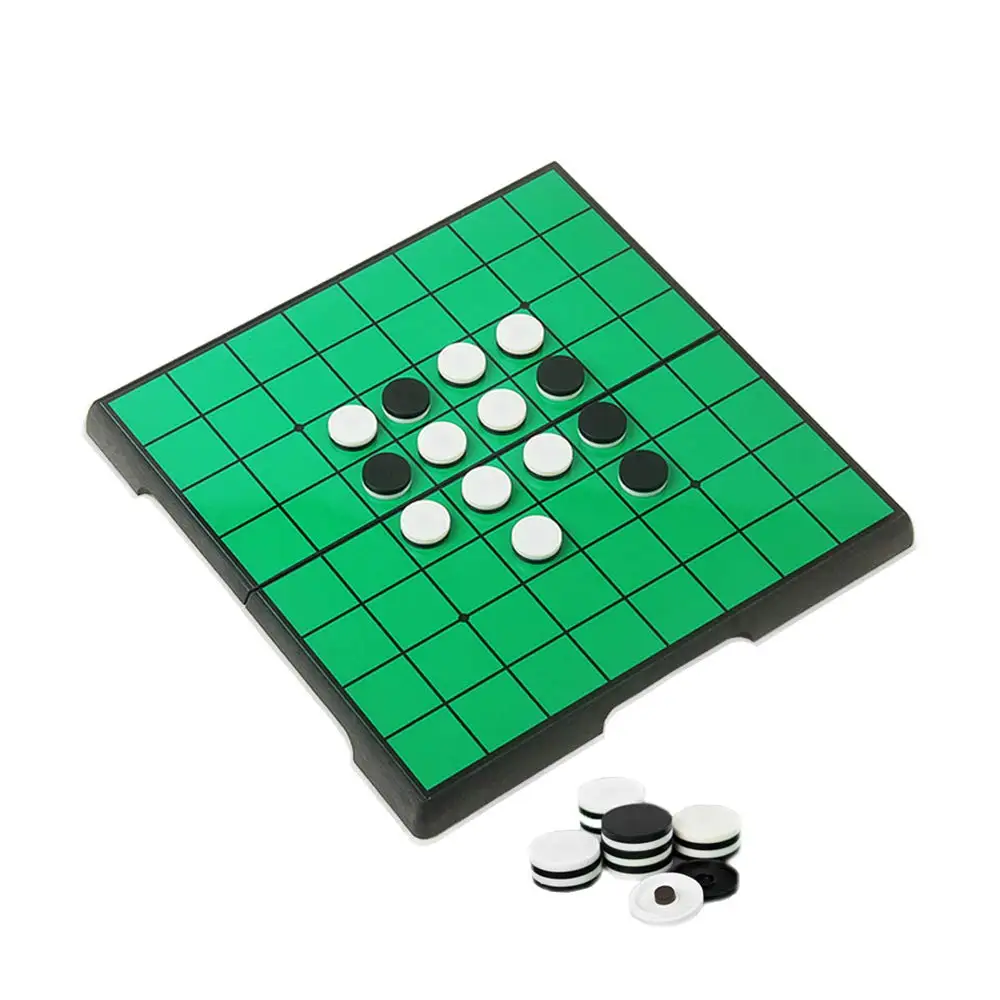 

Mini Reversi Board Game Set -7.9” Magnetic Travel Folding Chess Board Game Family Rounded Corner Style Fun Game/Gift for Kids