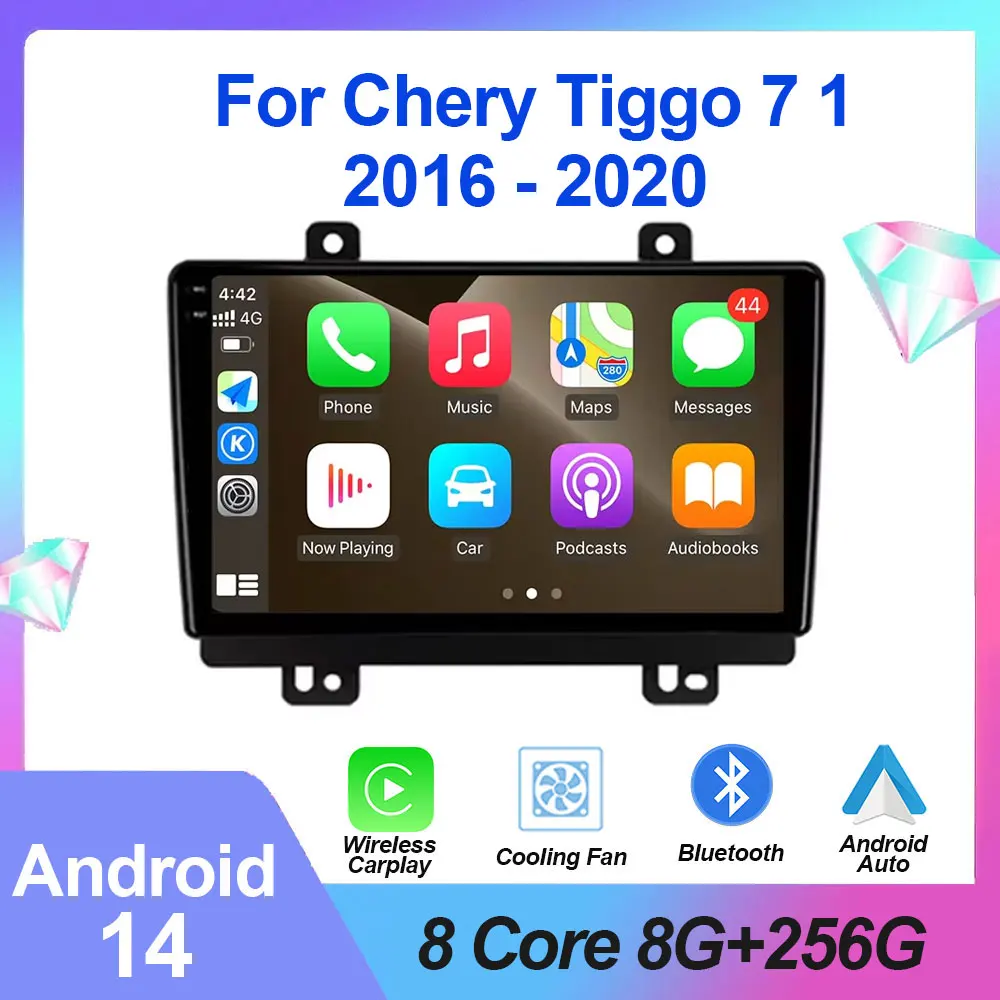 

Android 14 5GWIFI IPS Automatic Radio For Chery Tiggo 7 1 2016 - 2020 Car Multimedia Video Player GPS Navigation Auto Carplay