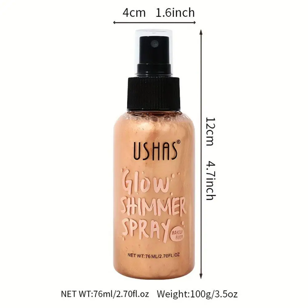 Liquid Highlight Spray Aufhellung wasserdichte lang anhaltende Glitter schimmernde Körper creme für Frauen Make-up Kosmetik