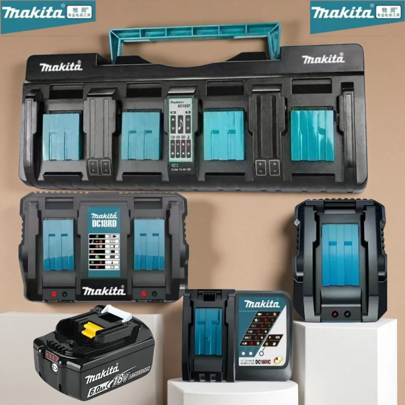 

Makita Original charger DC18RC 3A Li-ion Compatible with 14.4V 18V LXTBL1815 BL1860 BL1430 BL1450 Makita18v Batteries Charger