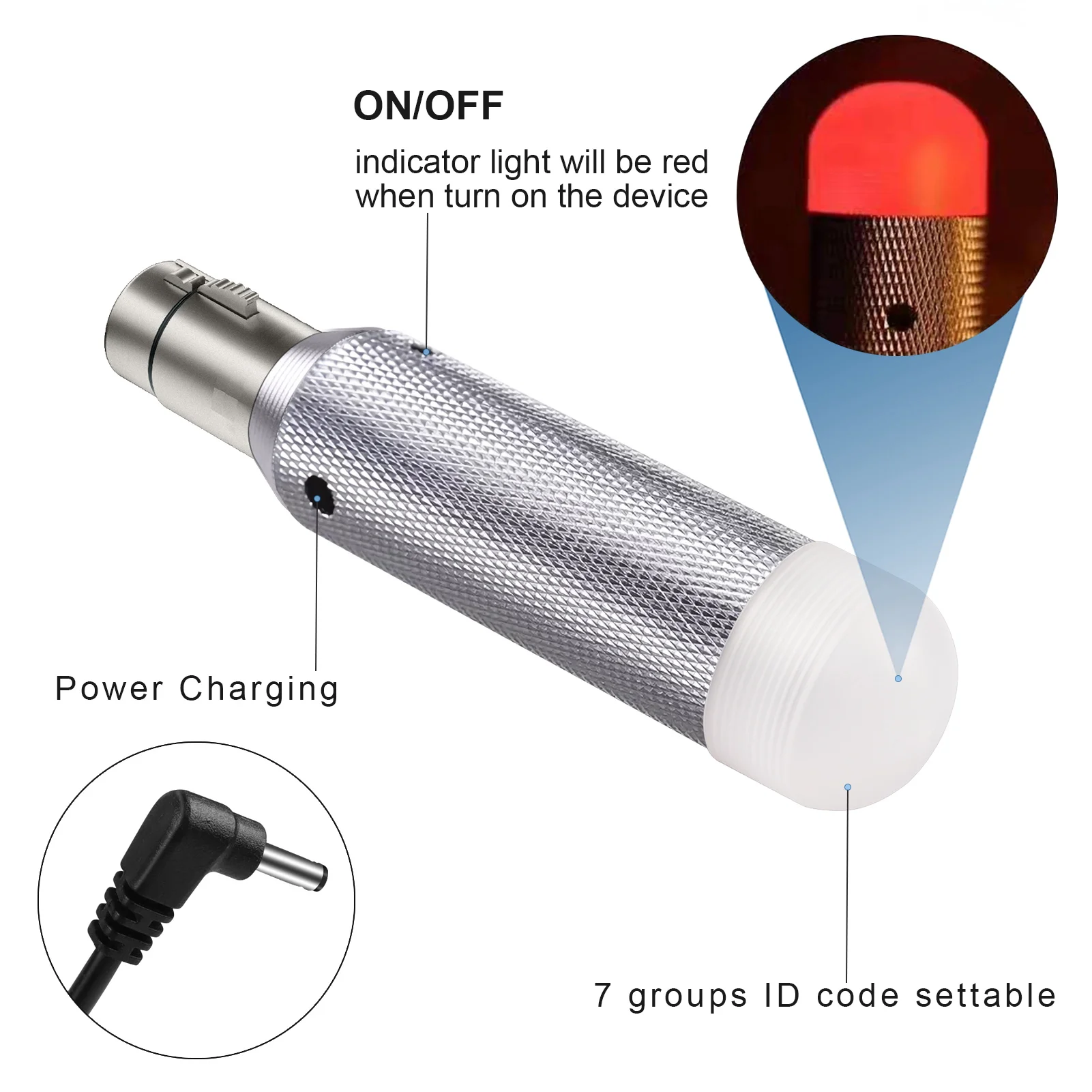 Yiflamefly قابلة للشحن 2.4G استقبال DMX512 اللاسلكي مع بطارية للمسرح الإضاءة مسرح موضوع بارك قاعة الرقص بار
