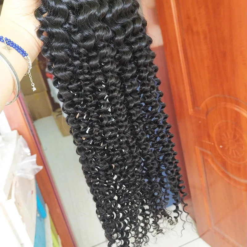 100%人毛バルク 編み込み用 1/2/3ピース束 キンキーカーリー インド産バージンヘア ボヘミアン編み込み用ヘア ウェフトなし バルクエクステンション