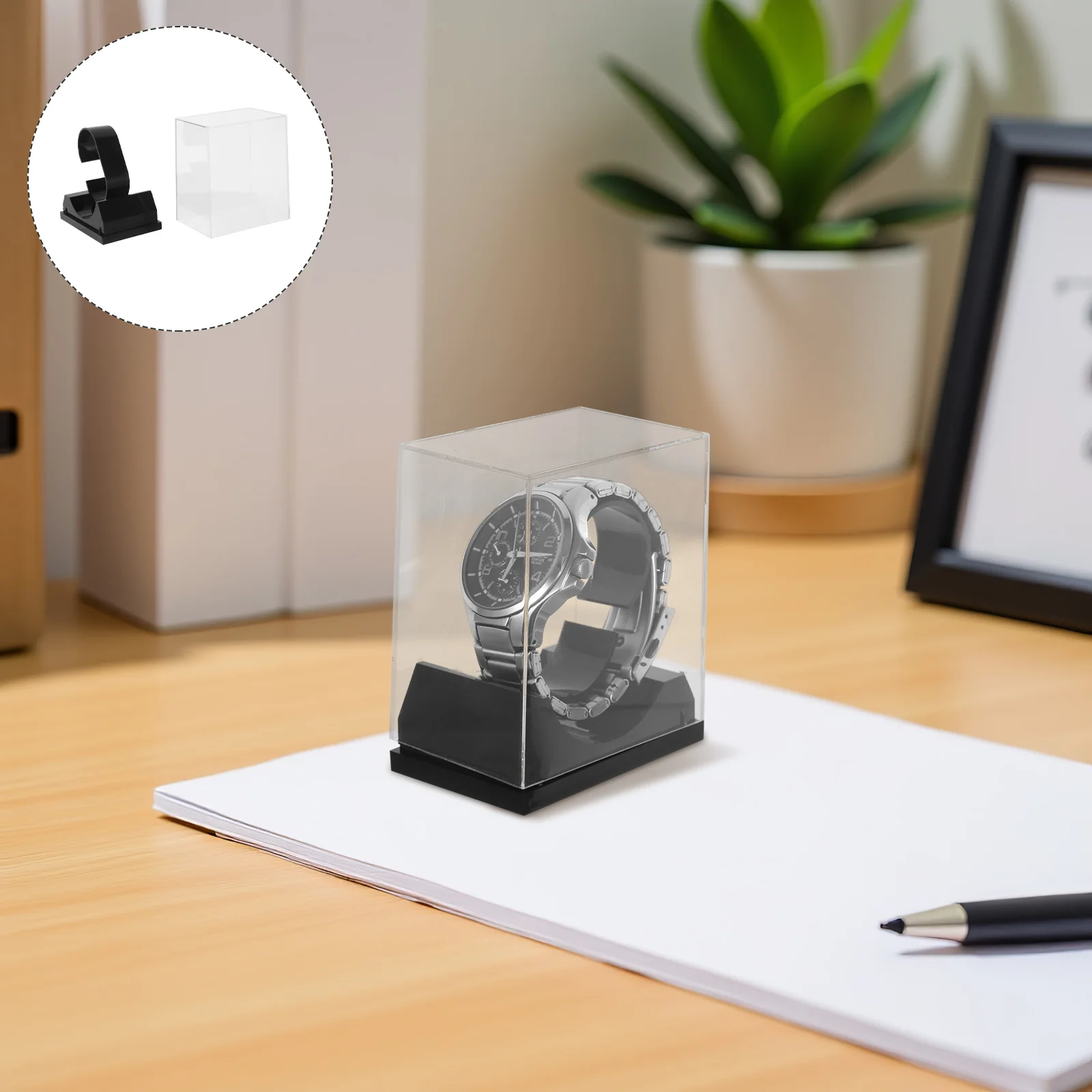 

4pcs Transparent Box Plastic Storage Case For Single Watch Display Holder Jewelry Organizer Clear Container Rack Stand Small