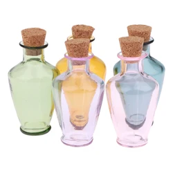 1/12 Dollhouse Miniature Glass Vase Flower Storage Jar Wine Bottle Wishing Bottle W/Corked Models Decor Doll House Accessories