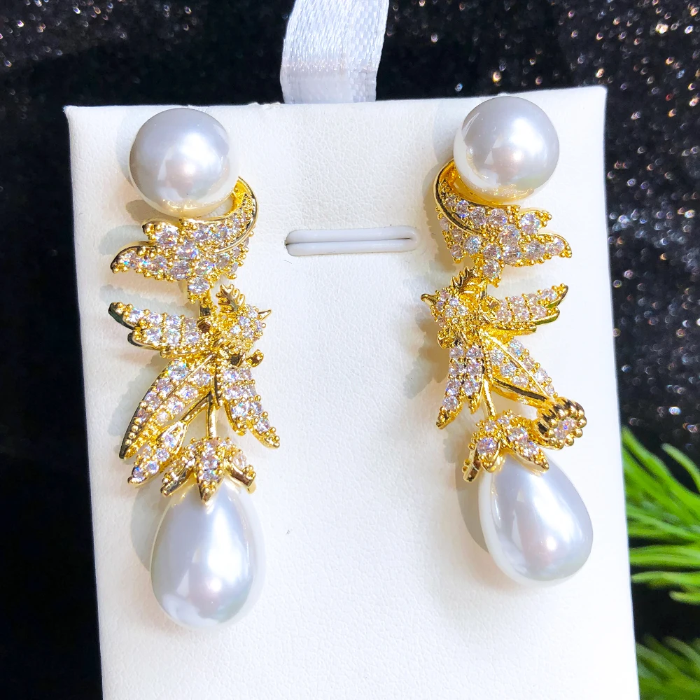 

Missvikki High Quality Charm Pearl Drop Earrings for Women Wedding Party Jewelry Ladies Daily Trendy Accessories Hot Sale