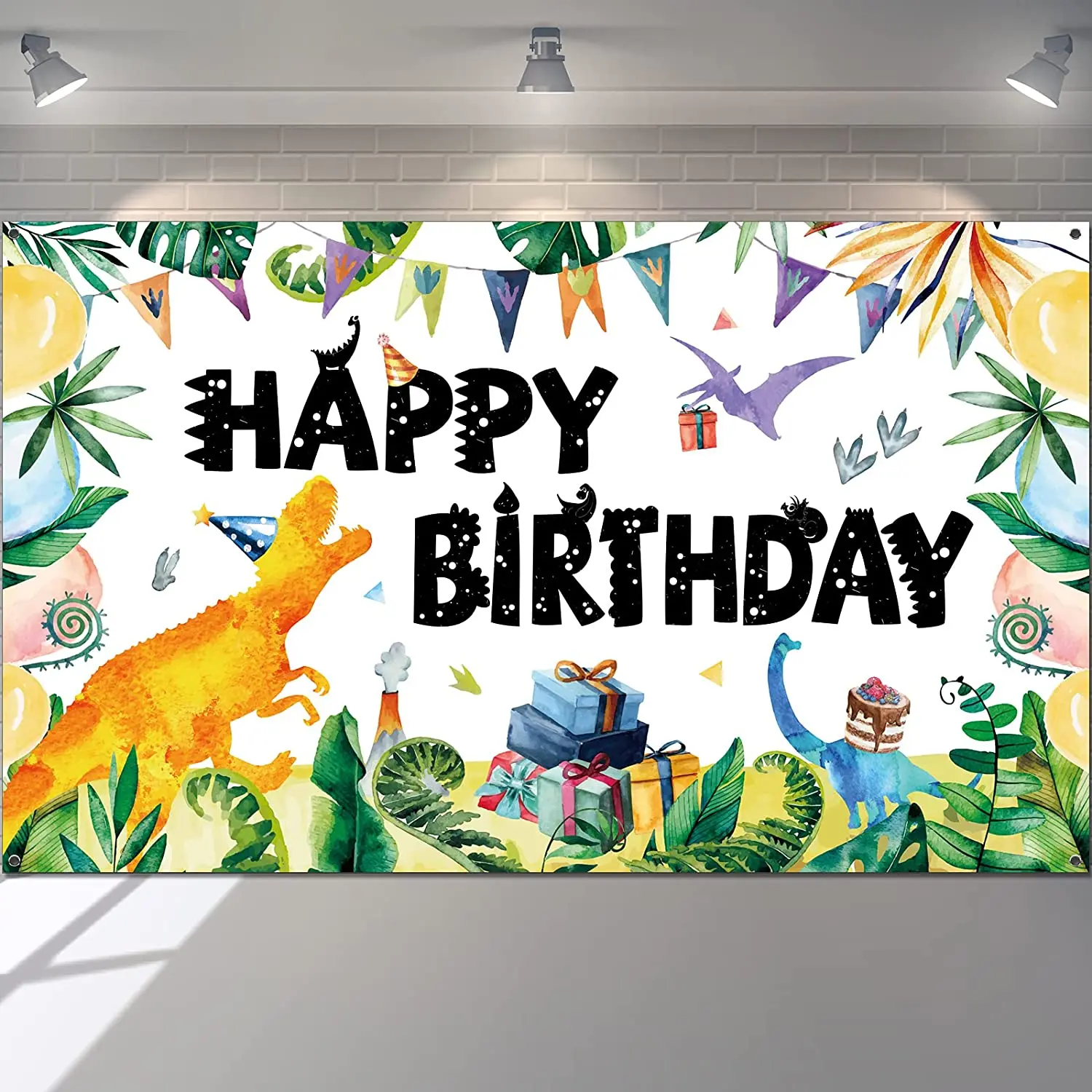 

Photography Backdrop Dinosaur Happy Birthday Party Decorations Banner Background For Kids Dino Birthday Party Supplies