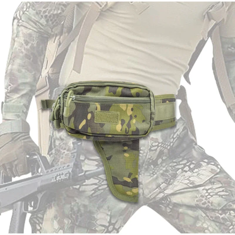 

﻿ Tactical Waist Bag With Concealed Holster,Men Multi-Functional Expandable Utility Pouch,Gun Holster Attachment Outdoor Pack