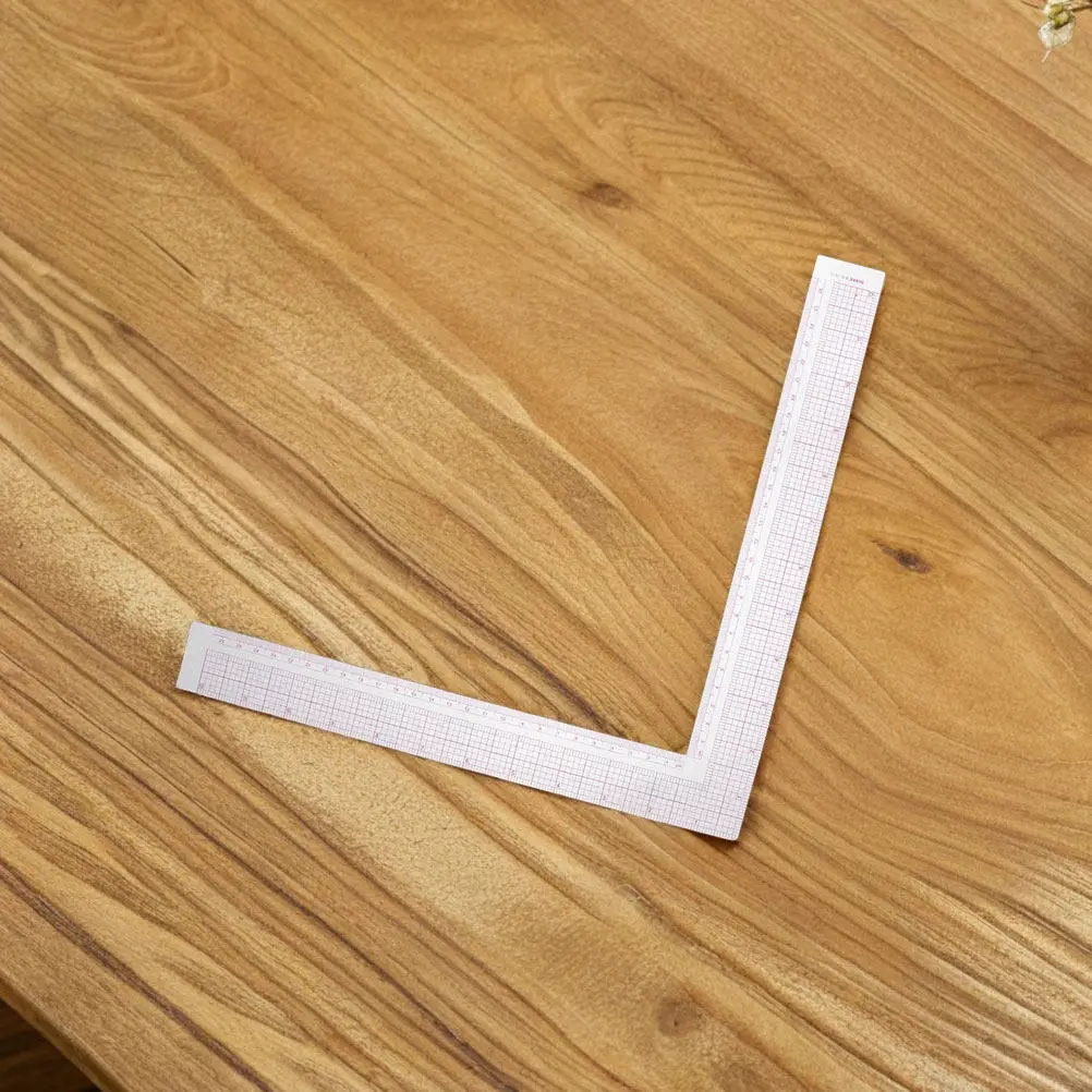 

2Pcs Garment Pattern Making Tools Transparent Tailoring Rulers Accurate Right Angle Sewing Measuring Plastic Rulers for Fashion