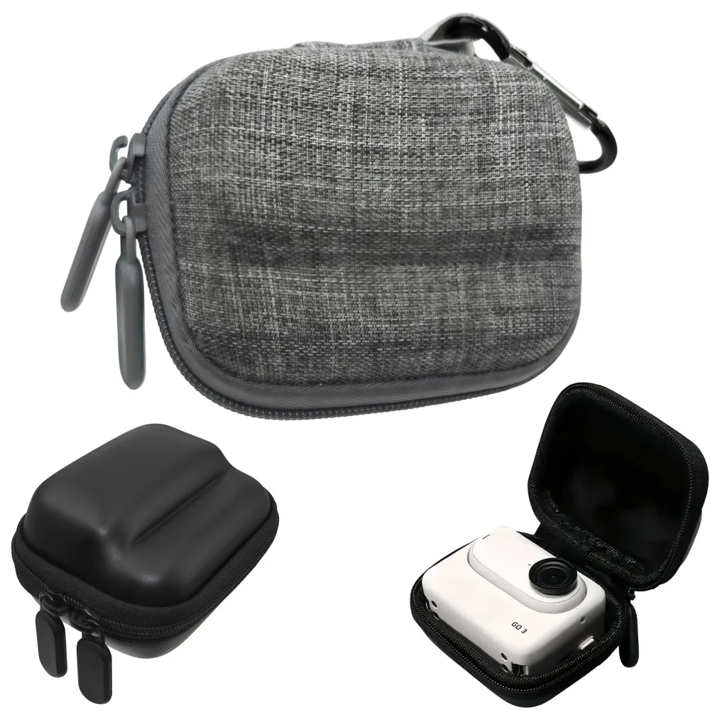 Storage Case With Buckle For Insta360 GO 3 3S Bag Travel Protective PU Handbag Waterproof Carry Box Action Camera Accessories