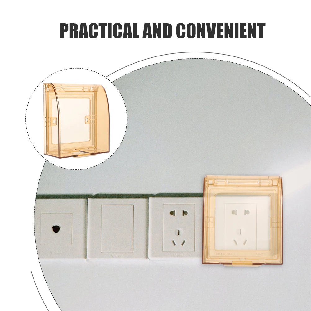 

4pcs Wall Socket Cover Waterproof Outlet Protective Case Bathroom Splash-Proof Socket Box Babyproof Plug Covers For Home Office