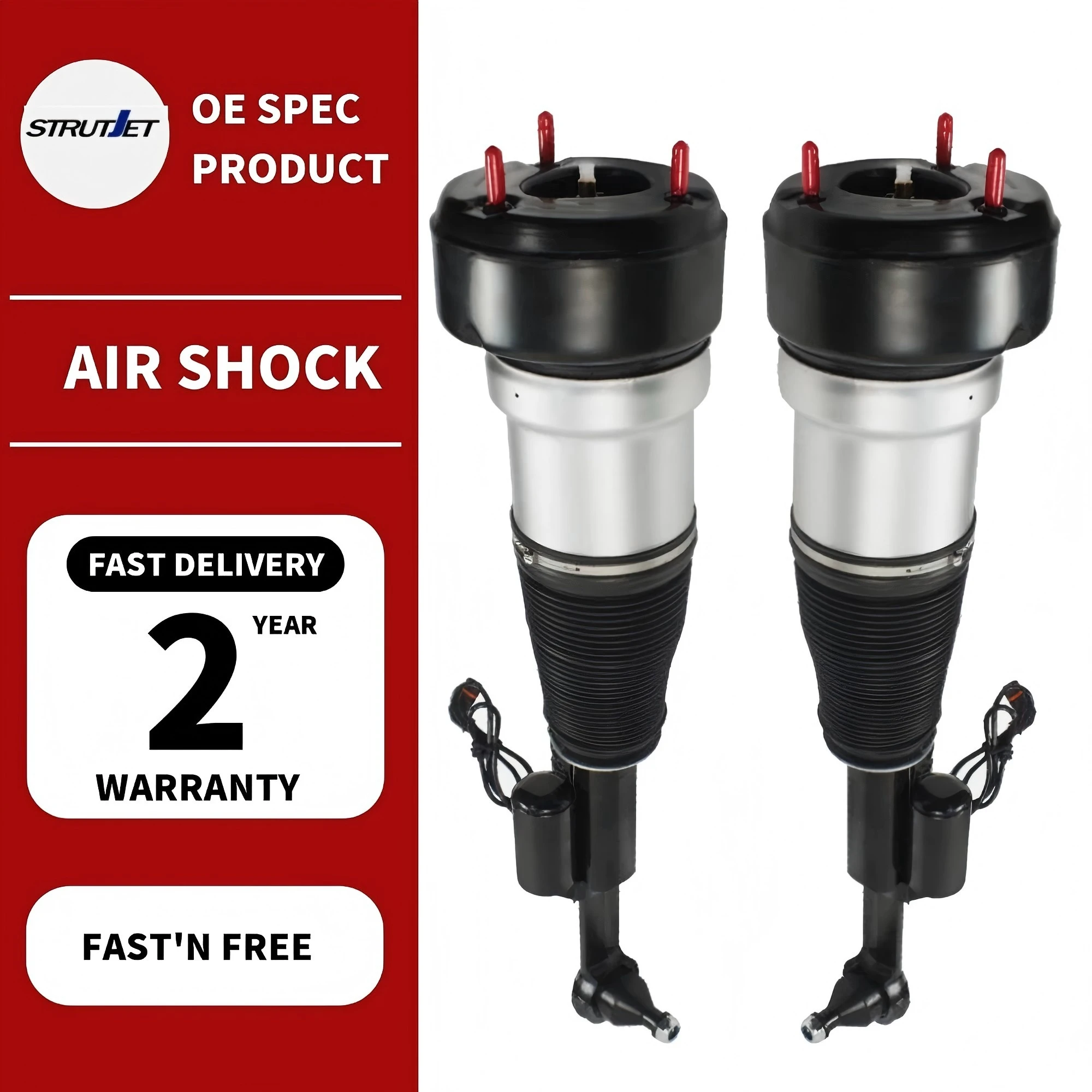 

Pair Front Air Shocks For Mercedes-Benz W221 C216 CL550 S350 S500 4Matic 2006-2013 2213200138