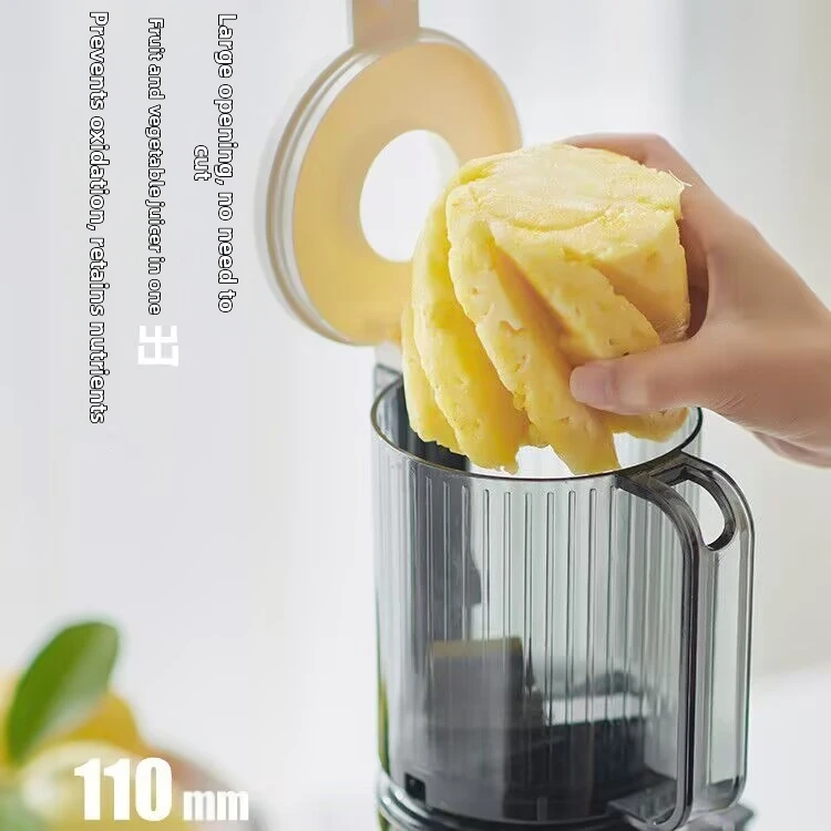 Exprimidor automático doméstico de gran calibre, separación de jugo de escoria de baja velocidad, acero inoxidable 304 de calidad alimentaria, fácil de limpiar - Image 5