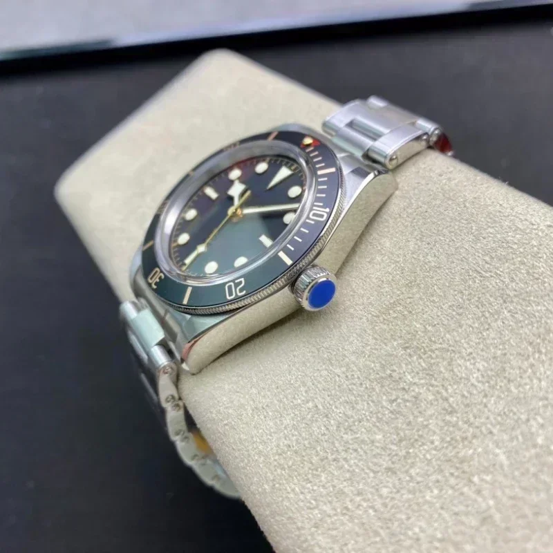 الساعات الأوتوماتيكية الميكانيكية أزياء رياضية للرجال Reloj Hombre الذهب الأسود الأزرق السيراميك حسب الطلب #5