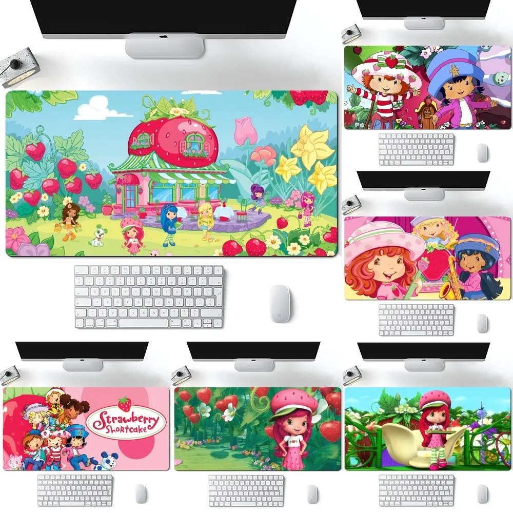 Cartoon S-Strawberry S-Shortcake Lovely Mousepad Computer Laptop Gamer Pad PC Gaming Accessories Desk Mats