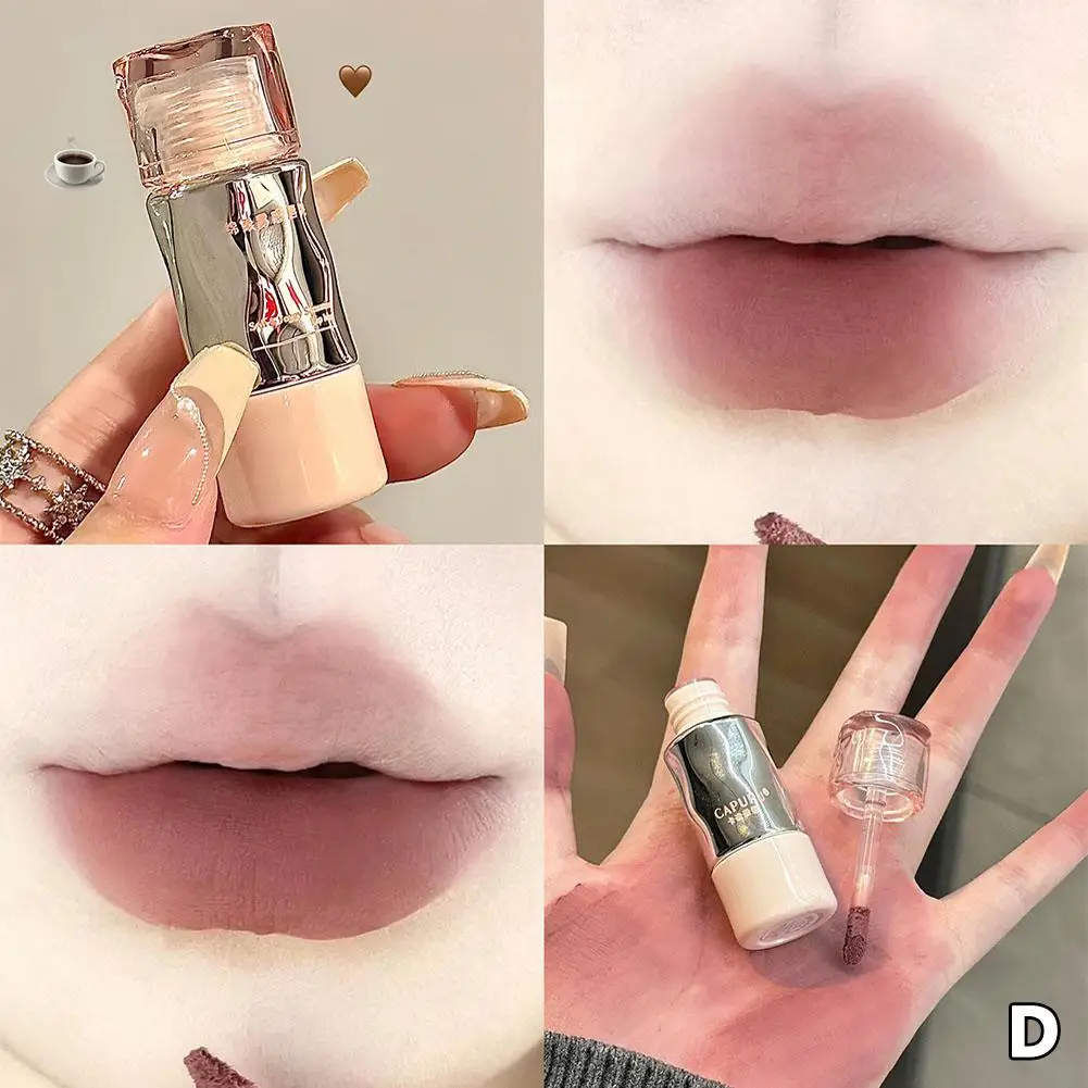 8 Colors Matte Lip Gloss Waterproof Not Easy Fade Velvet Liquid Lipstick Nude Red Brown Rose Mud Lasting Lip T0K4