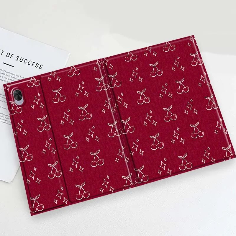 Cartoon Cherry Pattern Red For Huawei MediaPad 11 M5 M6 ES Pro M5Lite Honor Pad V7 V8 X7 X8 X9 GT Pro Tab Tablet Case Soft