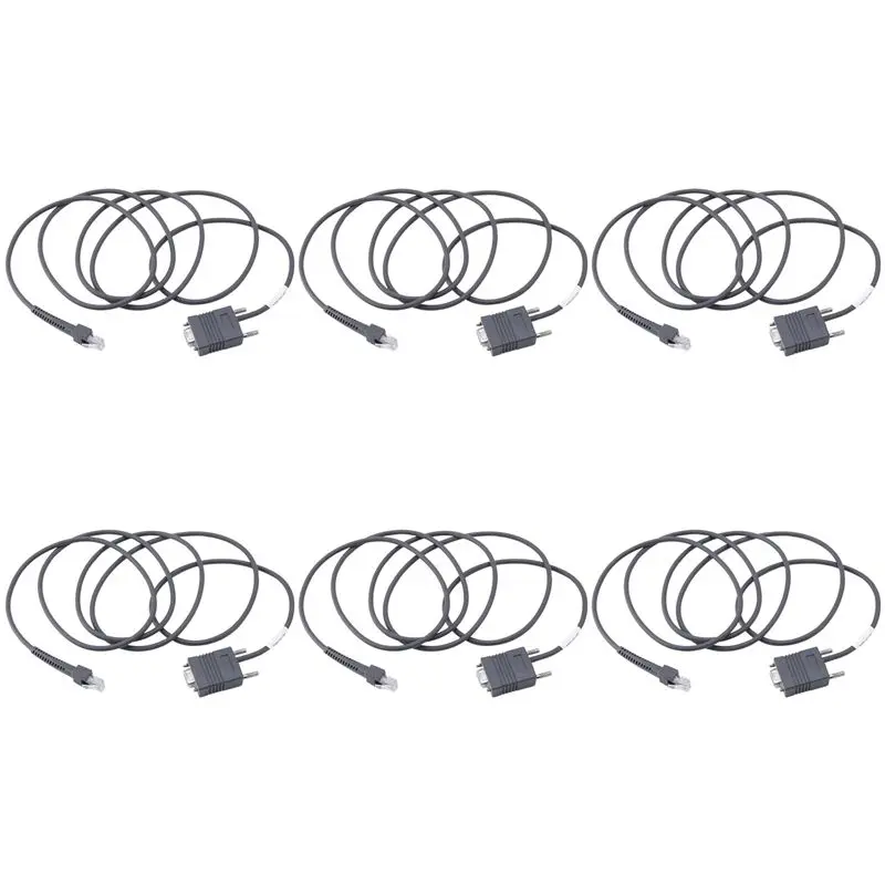 Stylish-6X LS2208 RS232 Serial Cable CBA-R01-S07PAR For Symbol Barcode Scanner LS2208 6.5 Feet