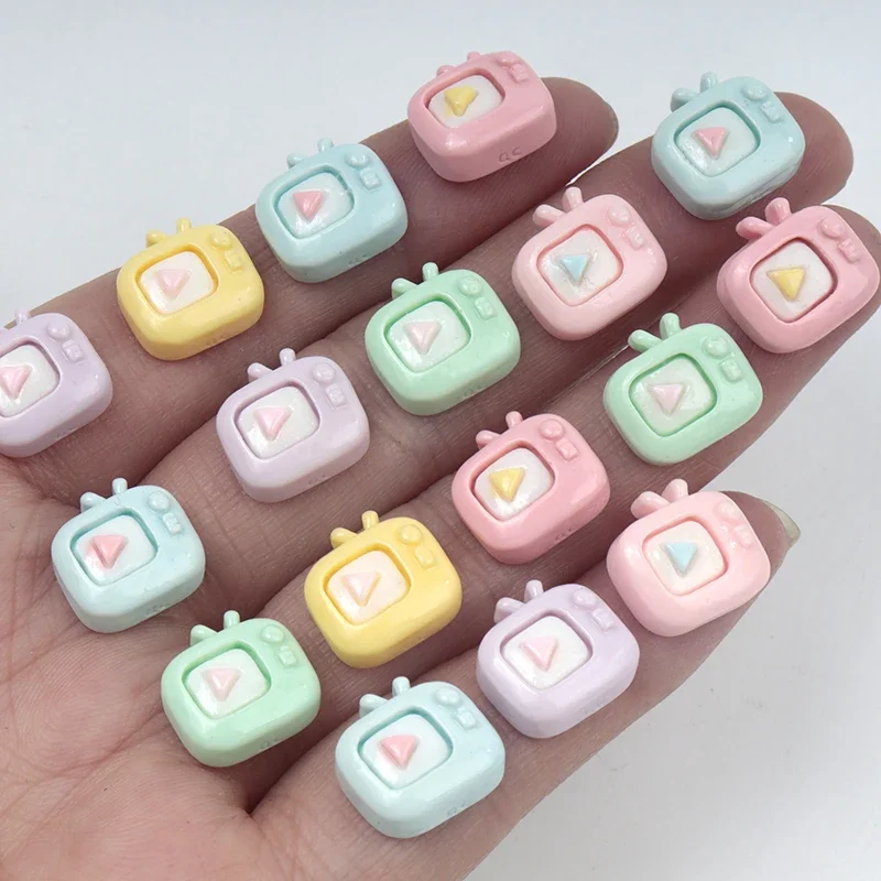 30/300Pcs Mini Resin TV Nail Art Flat Back Scrapbooking DIY Craft Phone Decor Children Hairpins Materials Accessories