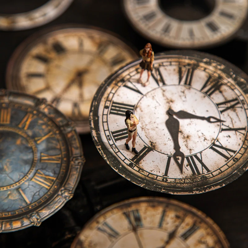 

15 pcs/pack Vintage Mechanical clock Stickers Decorativ DIY Scrapbooking Materials Art Collage Stationery Aesthetics Stickers