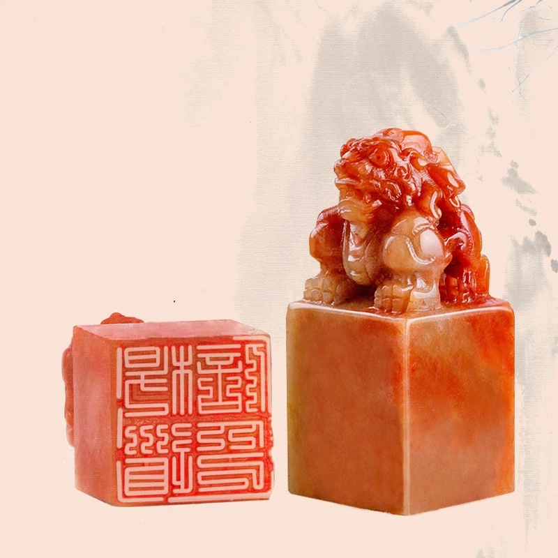 Natural Stone Pixiu Customize Name Seals Calligraphy Painting Signature Personalized Stamps Handmade Private Logo Stamps Sellos