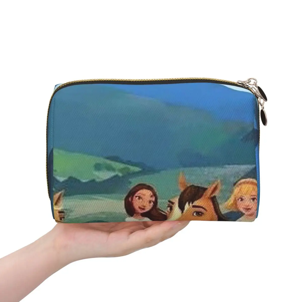 Spirit Riding Free Women Cosmetic Bag Travel Makeup Organizer Pouch Toiletry Storage Dopp Kit Case