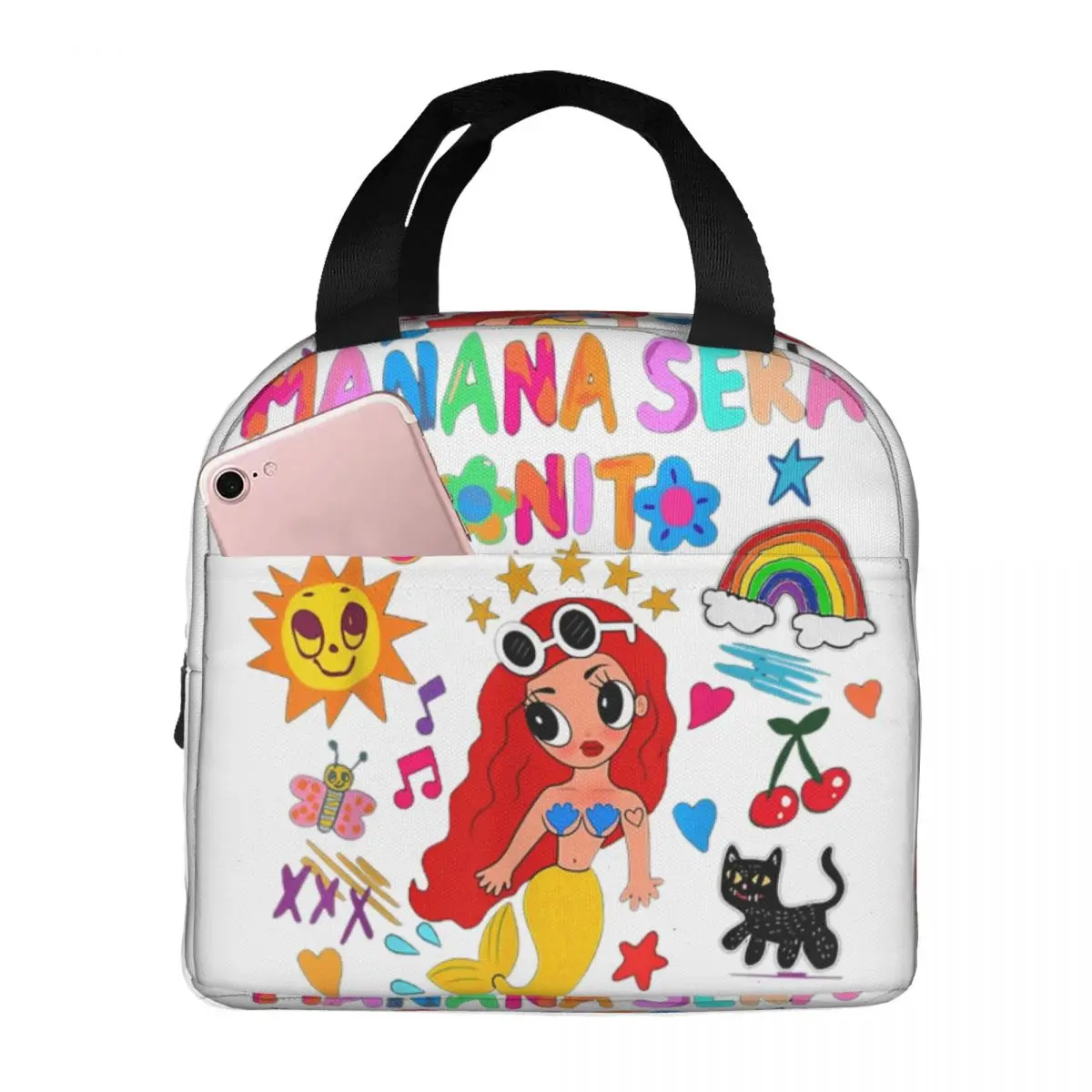 Manana Sera Bonito Colombian Music Singer Karol G Insulated Lunch Bags for Work School Resuable Cooler Thermal Lunch Box
