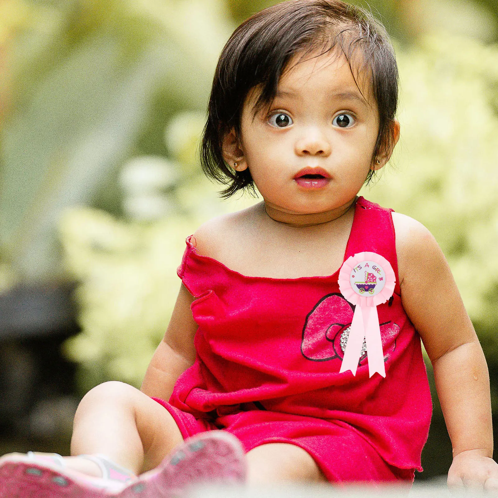 

10Pcs Chic Tinplate Shower Badges Gender Reveal Decorations Party Favors Clothes Badge New Parents Gifts Shower Badge