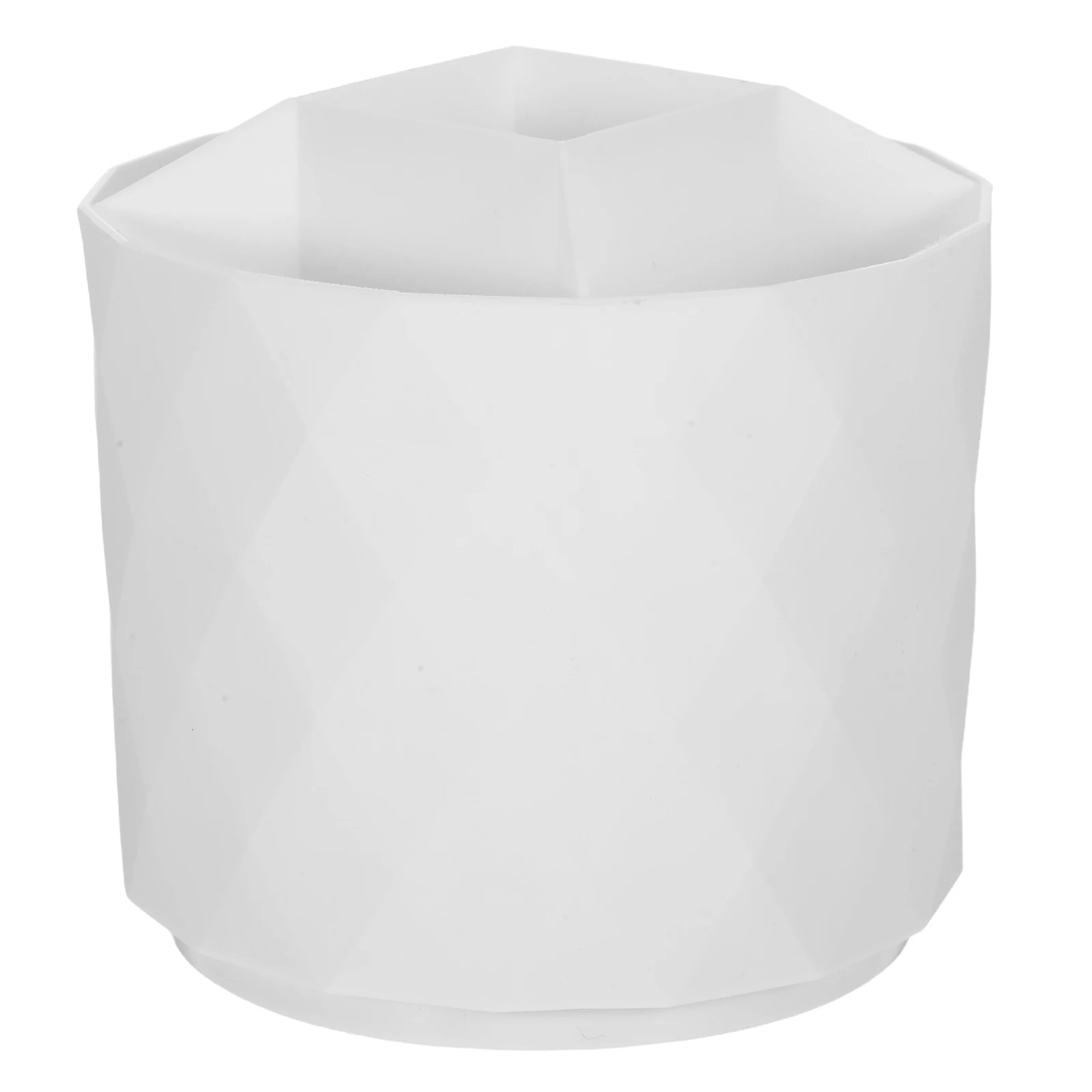 

Rotating Makeup Brush Holder Organizer Vanity Diamond Shaped Compartments Spacious Pencil Pen Holder Desk Accessories Spinning