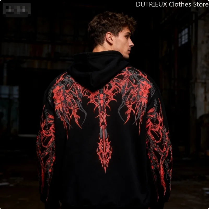 المتضخم فضفاض مريح البلوز قميص الشتاء الخريف معزول الرجال هوديي أنيق عصري الشارع كيب قميص رياضي #6