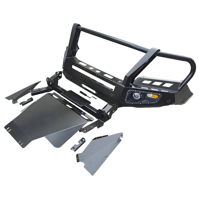 4x4 Bull Bar Guard, for Nissan NP300 Navara Pickup, Heavy Duty Steel Front Bumper, with Winch Mount, Outback Safari Armor