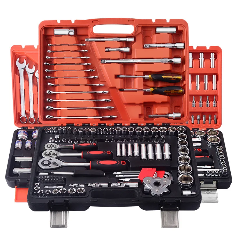 Car repair tools 121 pieces wrench set tools torque wrench hardware supplies mechanical tools set box