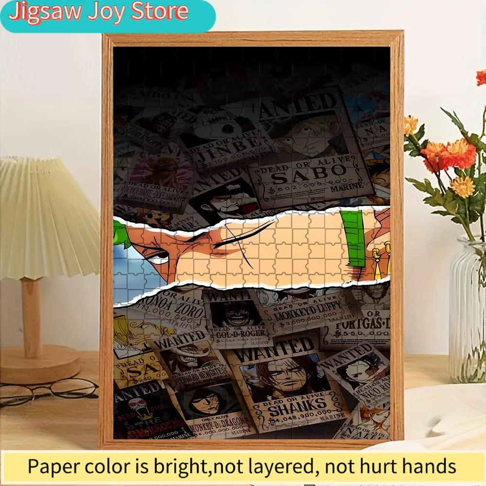 

Аниме-пазл «One Piece» с Ророноа Зоро крупным планом и коллажем из плакатов с розыскными объявлениями, премиум-качество, яркий принт высокой четкости.