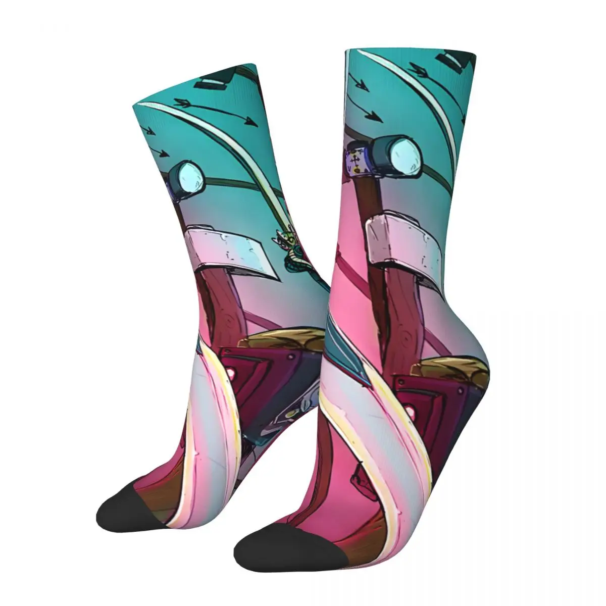 Vintage Magic Weapons Collection Men's compression Socks Unisex Harajuku Pattern Printed Novelty Crew Sock