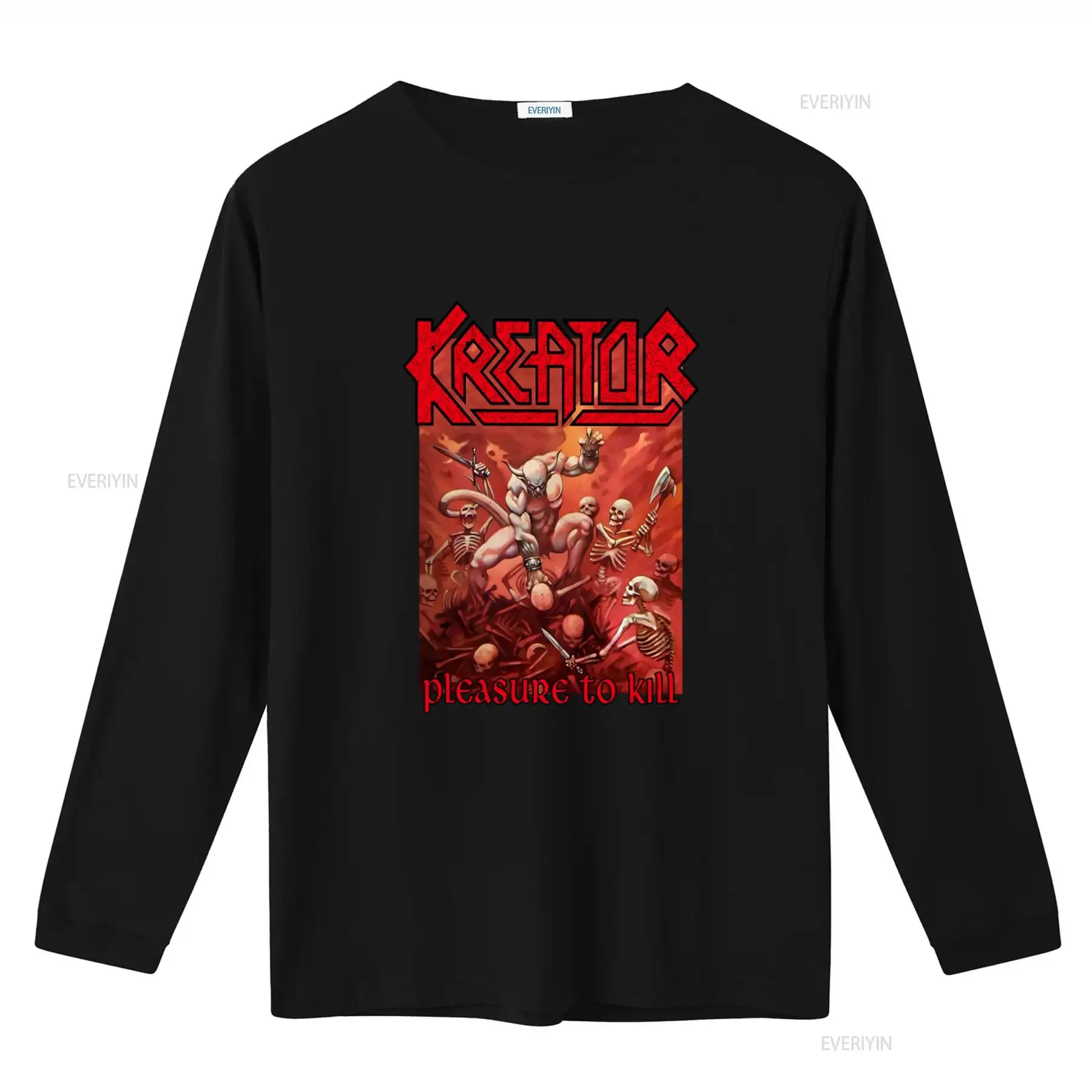 KREATOR Pleasure To Kill Print T Shirt for Men Heavy Metal Band Design Available in S Size vintage Washed Versatile Casual