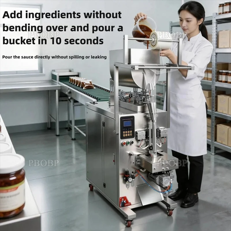 Nueva Máquina de Llenado Automático PBOBP para Envasado de Salsas, Bebidas, Mermeladas, Miel, Salsas Líquidas, Ketchup y Mantequilla de Maní