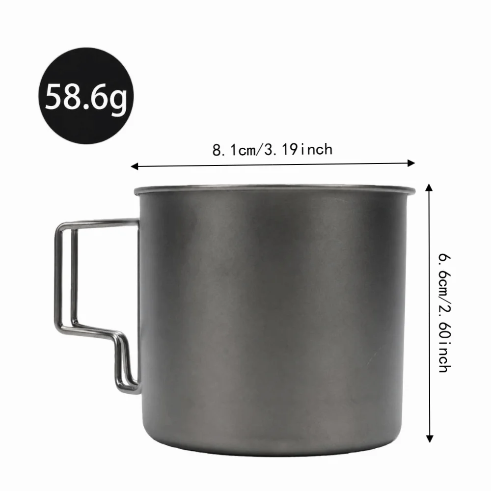 Portable Lightweight Travel Coffee Mug Foldable Handle Durable Camping Cup Outdoor Drinkware Picnic