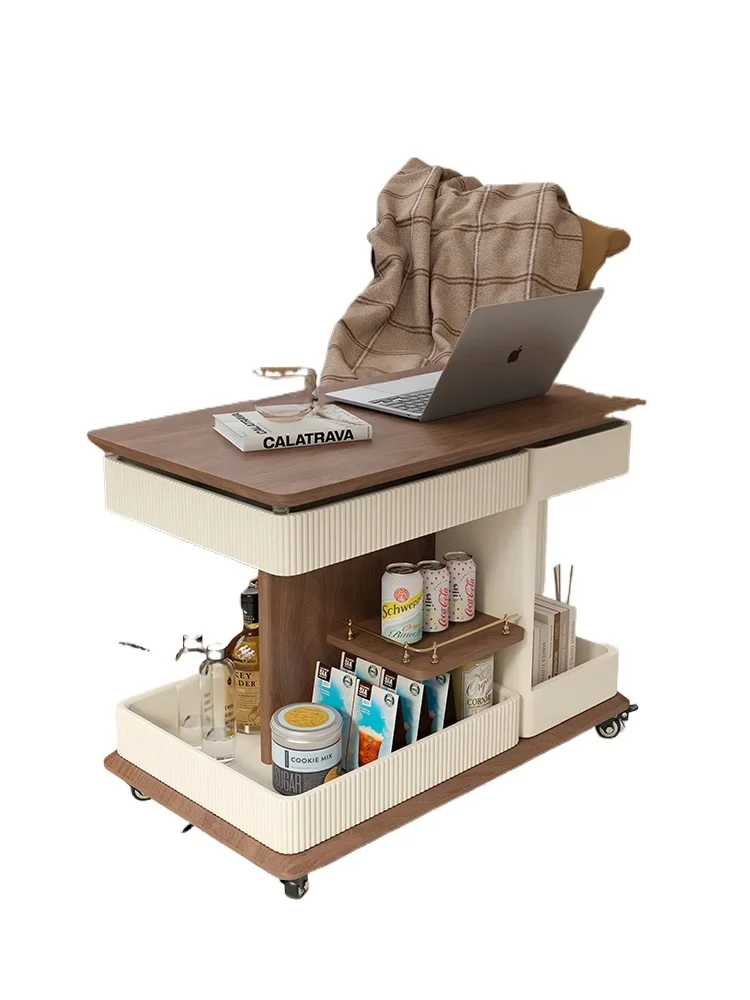 

Mobile side few living room small apartment household sofa trolley multi-functional lifting small coffee table