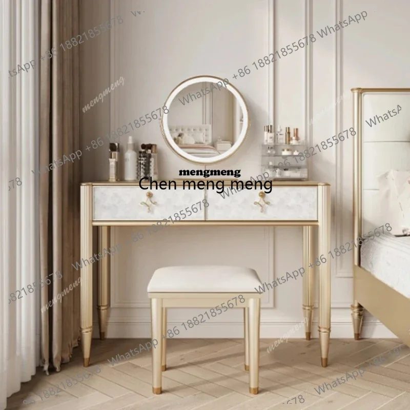 

Туалетный столик E8000 из дерева, роскошный, современный, с зеркалом, ящиками для хранения, для женщин, для макияжа, профессиональный, для спальни