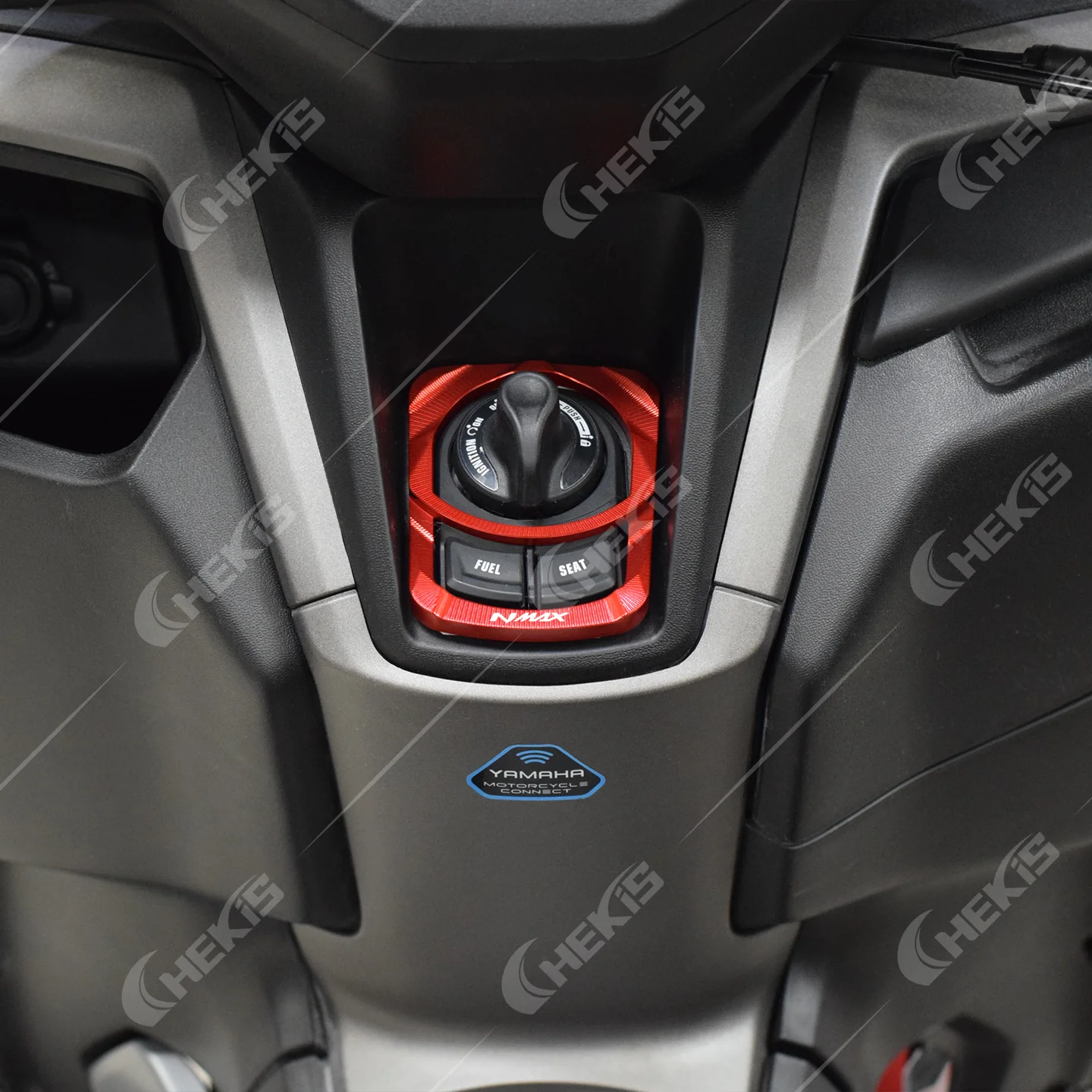 Chekis مناسبة ل 2020 ~ 2025 ياماها Nmax125/155/160 Nmax توربو Nmax Neo تعديل قفل الباب الكهربائي غطاء الزخرفية مفتاح التبديل الغطاء الواقي سبائك الألومنيوم