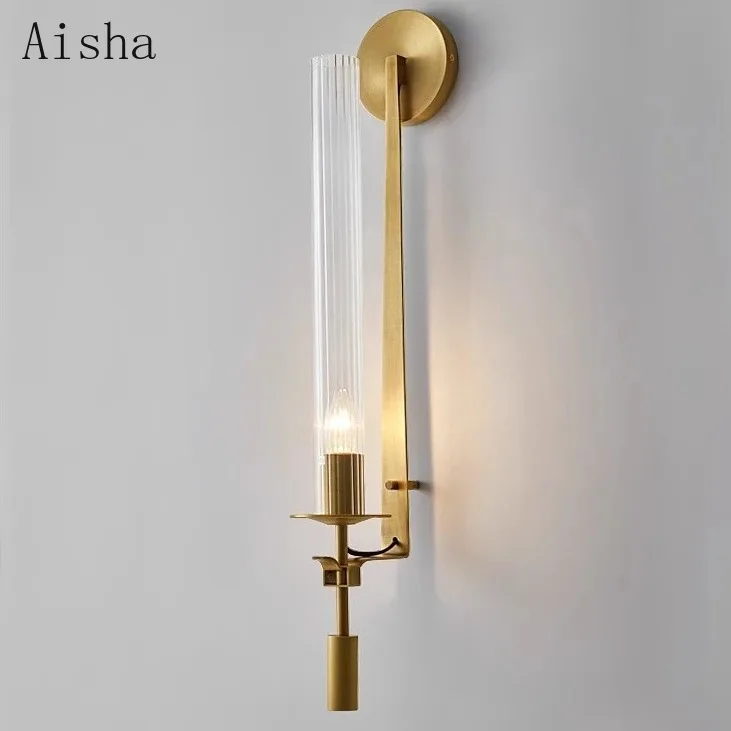 Modern Gold/black Wall Sconce Living Room TV Background Wall Decoration Lighting Bathroom Bedroom Corridor Mirror Wall Light