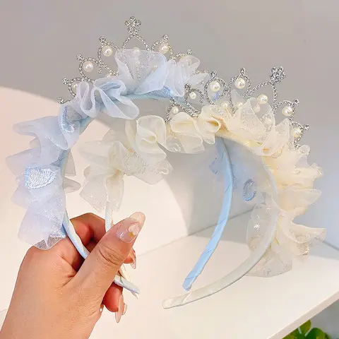 3 st/set babyflicka pannband många rosetter babypannband nyfödd gåva elastiska hårband barn turban barn spädbarn håraccessoarer 8 best sales babytiara - №4