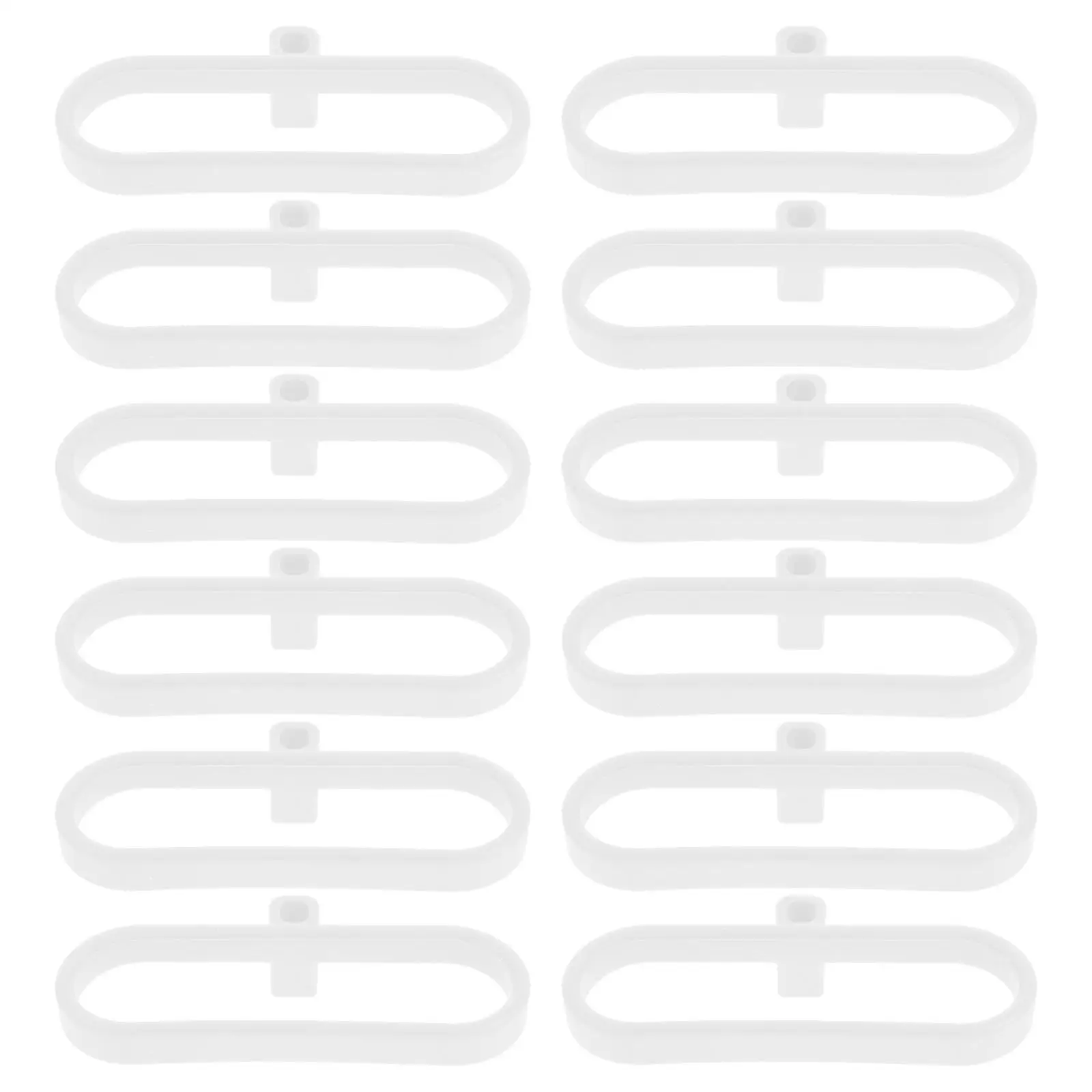

12 Pcs Cup Hanging Spoon Silicone Ring Jar Holder Utensils Organizer Food Grade Kitchen Canisters White