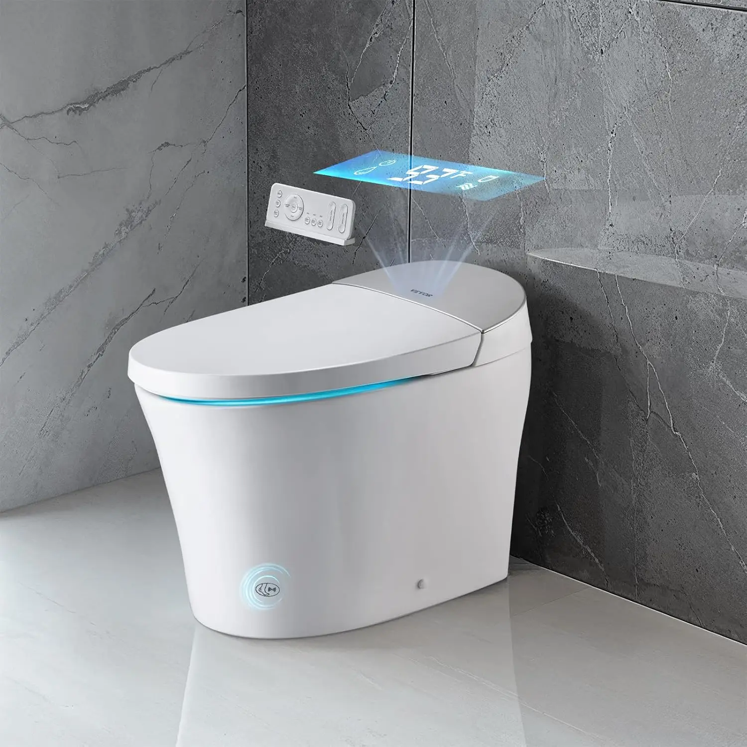 

Smart Toilet with Bidet Built in, One Piece Toilet with Heated Seat, Air Drying, Clean Nozzle & Auto Freshening System, Auto