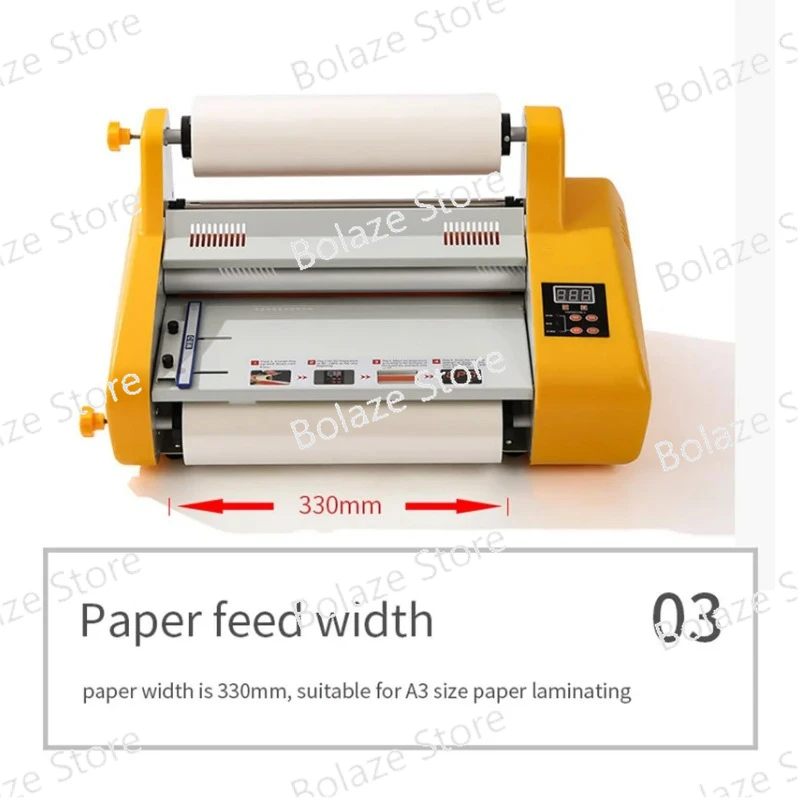 Cold&Hot Laminating Machine FM3520 A3 Photo Film Laminator Cold Plastic Electric Sealing Machine Laminator