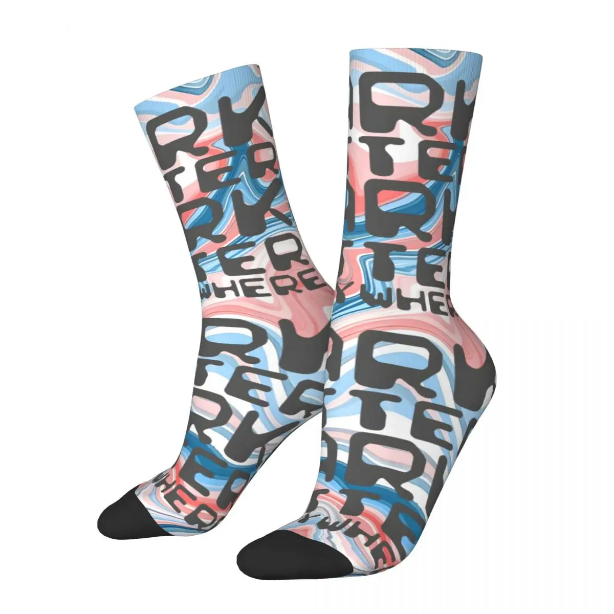 Vintage Dark Matter Men's compression Socks Unisex Pearl Jam Street Style Pattern Printed Novelty Crew Sock