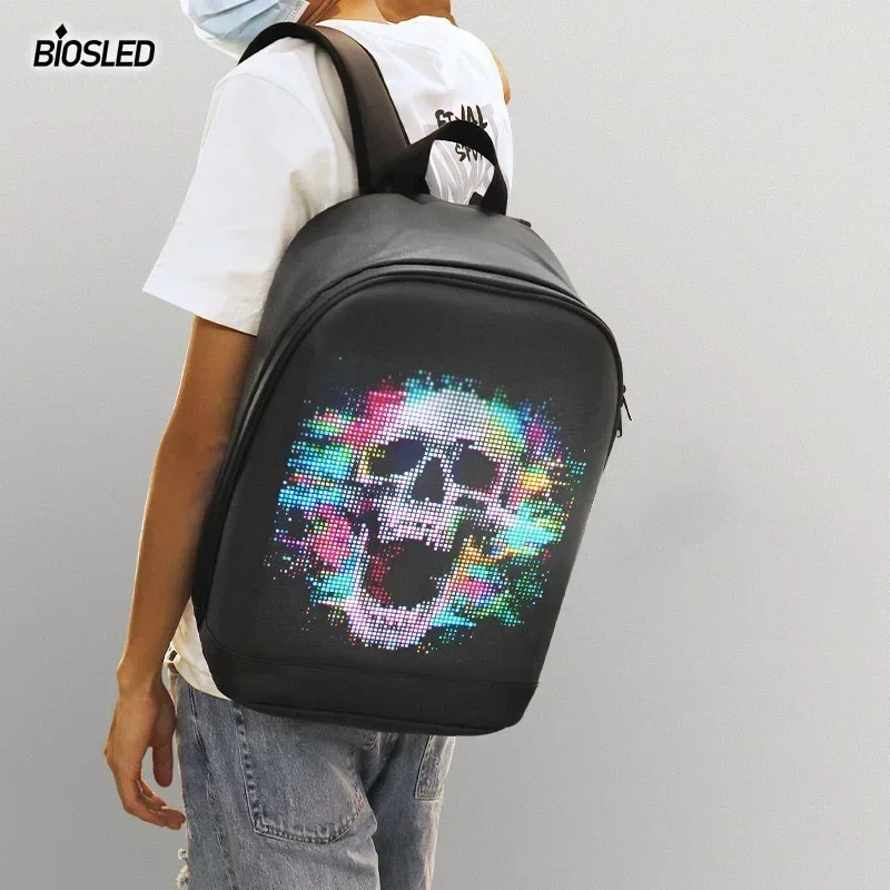 

LED Advertising Backpack BLUETH Version Portable LED Backpack Magic Smart Walking Billboard APP Control Outdoor Led Display Bag