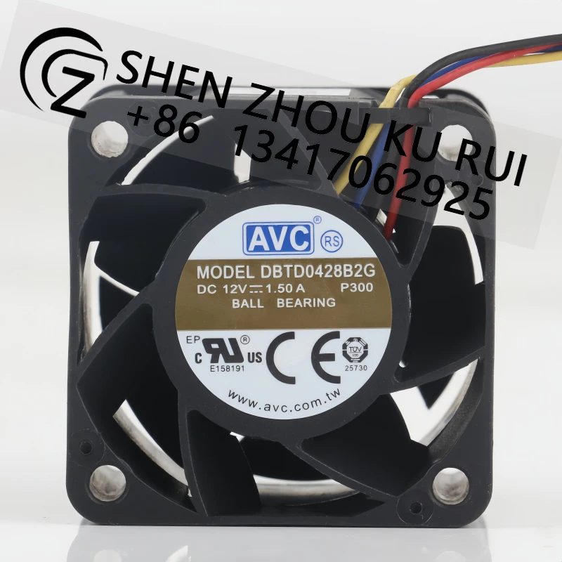 New AVC 12V 1.50A 4028 Server High air volume PWM function Brute Force DBTD0428B2G cooling fan